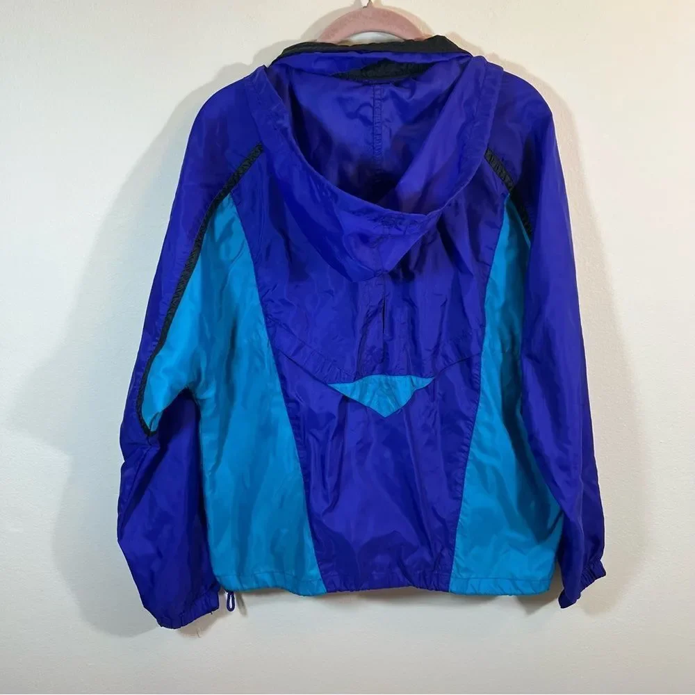 Vintage Nike Windbreaker Purple Blue Medium Gray Tag‎